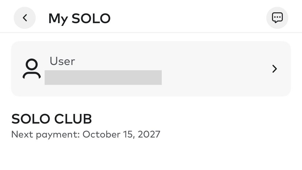 Bank of GeorgiaアプリのMy SOLO画面。SOLO CLUBの表示が出ている
